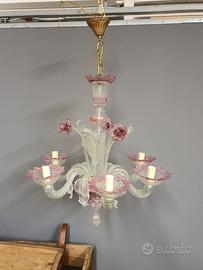 lampadario in vetro di murano 