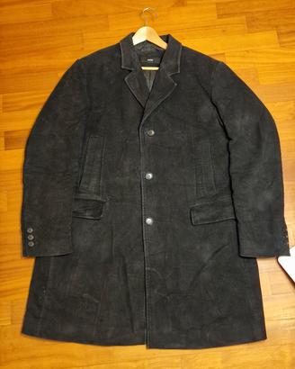 Cappotto Uomo Hugo Boss in Pelle Scamosciata (Sued