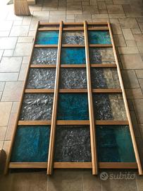 Divisore in legno e vetro di Murano