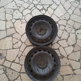 2 - CERCHI IN FERRO FIAT 5,5X14 4X98 ET35 CB 58,1