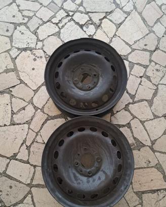 2 - CERCHI IN FERRO FIAT 5,5X14 4X98 ET35 CB 58,1
