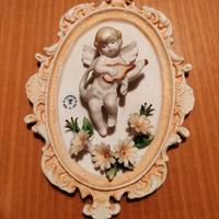 Quadro con putto porcellana capodimonte