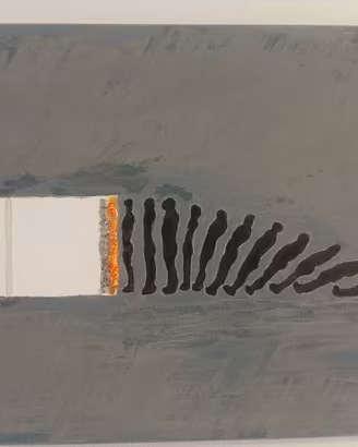 QUADRO DIPINTO A MANO SU TELA ARTE CONCETTUALE 