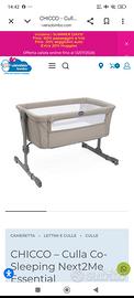 culla next to me chicco beige 