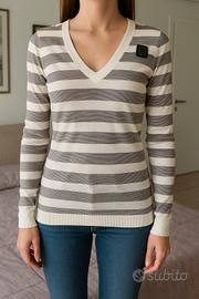 Maglia G-Raw Star  con scollo a V da donna 