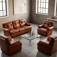 Set FRAU anni '80 - Divano 3 posti + 2  poltrone 