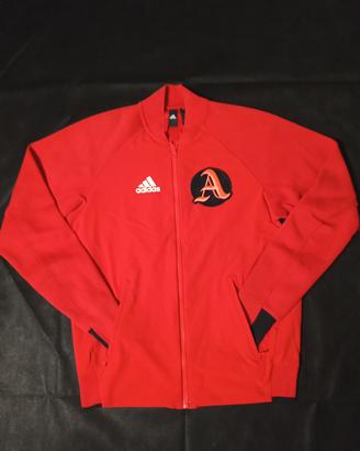 Felpa con zip Adidas - Rossa e Nera 