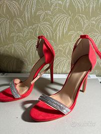 Scarpe con tacchi a spillo rossi 12 cm