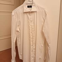 Camicia bianca uomo con trama
