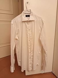 Camicia bianca uomo con trama