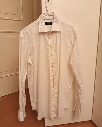 Camicia bianca uomo con trama