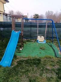 Parco Giochi altalena più scivolo da giardino