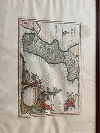 Cartina antica della Calabria (riproduzione)