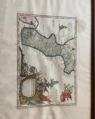 Cartina antica della Calabria (riproduzione)