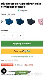 Divanetti 2 posti ecopelle neri