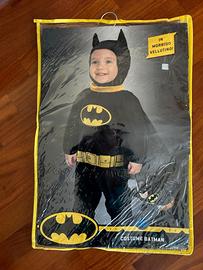 BATMAN COSTUME BABY IN VELLUTO 6/12 mesi nuovo