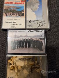 Lotto musicassette canzoni genovesi audiocassette 