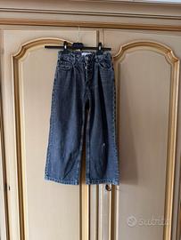 Jeans Zara Kids Grigio Scuro Gamba Larga