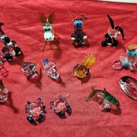 serie 14 animaletti in vetro di Murano 