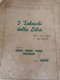 raro fascicolo dei monopoli della libia