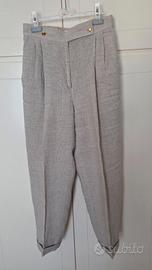 Pantalone donna colore beige in lino