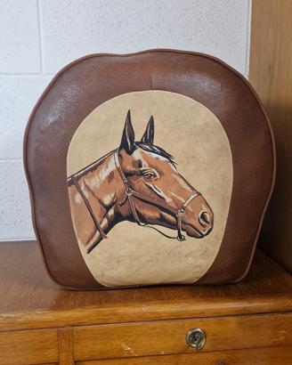 Pouf in pelle vintage