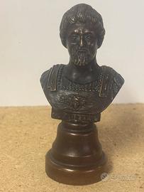 Statua Romana Imperatore Marco Aurelio 11cm vintag