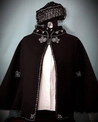 mantella donna panno lana rif uncin -camicia ricam