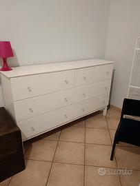 cassettiera doppia avorio