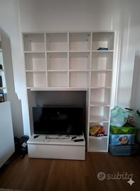 libreria bianca fatta su misura