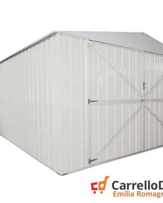 Box acciaio garage auto lamiera 360x600 bianco