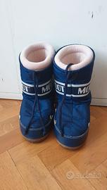 MOON BOOT Misura: 27-30 Blu Unisex Bambini