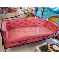 DIVANO STRUTTURA IN FERRO CUSCINI TESSUTO