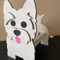 Porta ciotole westie