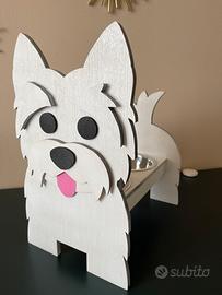 Porta ciotole westie