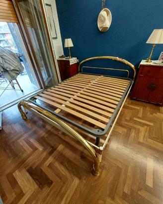 struttura letto matrimoniale in ottone
