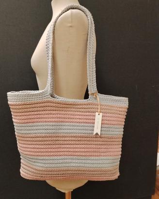 Shopper in cotone all'uncinetto 