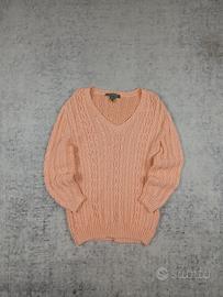 Maglione Ralph Lauren Rosa Salmone Intrecciato