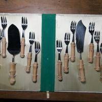 Posate in vero bambù, vintage