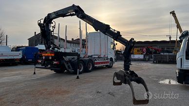 Volvo FH540 euro 6 Gru caricatore + struttura tras
