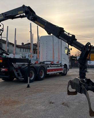Volvo FH540 euro 6 Gru caricatore + struttura tras
