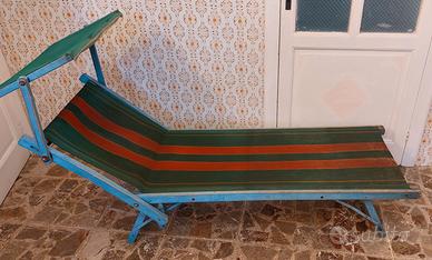 SPIAGGINA  vintage anni 90 in legno