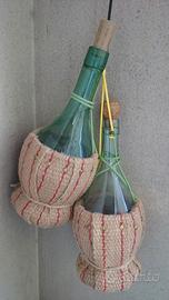 2 fiaschi da 0,75 litri per arredo taverna/vetrina