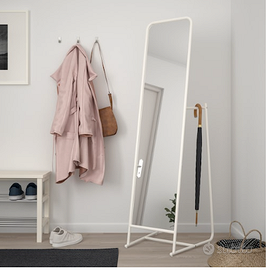 Specchio da terra IKEA KNAPPER, bianco – con appen
