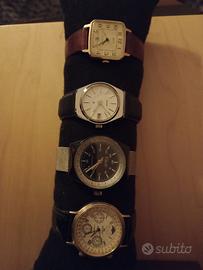 Lotto di 4 orologi meccanici vintage funzionanti