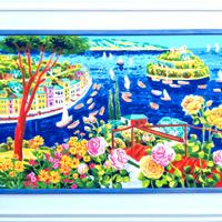 Faccincani Athos Portofino e le rose cm 54x84