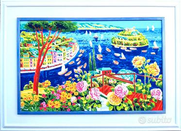 Faccincani Athos Portofino e le rose cm 54x84