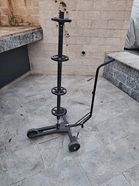 porta pneumatici con ruote 