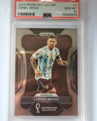 Messi #2022 panini prizm Qatar 2023 PSA 20