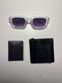 Occhiali da sole fashion trasparenti